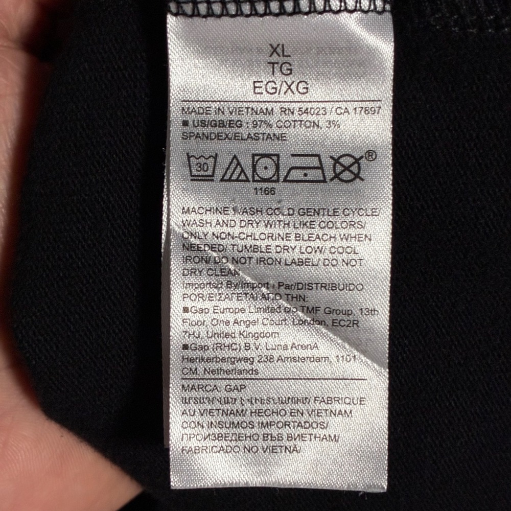 Gap Cotton‎ Stretch Utility Long Sleeve Heavy Shirt Shacket Mens XL Black - Picture 6 of 8